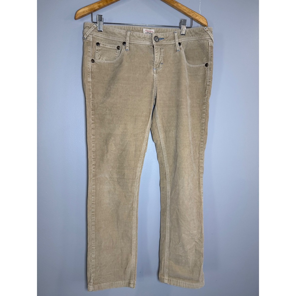 Free People Corduroy Straight Leg Pants Womens 30 Tan Beige Mid Rise Chino